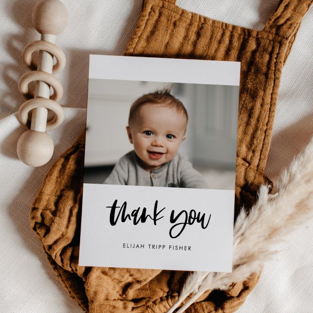 Modern elegant Baby shower thank you card (Creator Uploaded)
