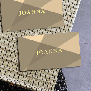 Modern Elegant Beige Yellow Geometric Consultant Business Card