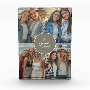 Modern Elegant Best Friends Stylish Besties Chic Photo Block