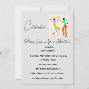 Modern, elegant Birthday Invitation