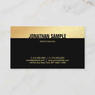 Modern Elegant Black And Gold Creative Template Business Card