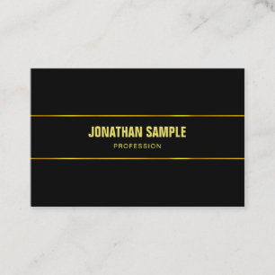 Modern Elegant Black And Gold Glamourous Template Business Card