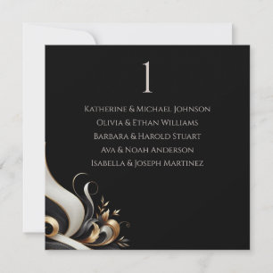 Modern Elegant Black and Gold  Invitation