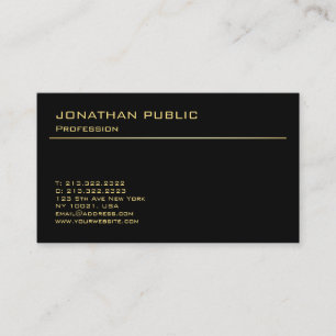 Modern Elegant Black And Gold Template Buy Online Business Card