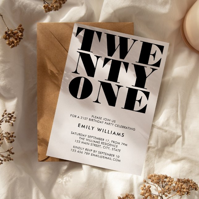 Modern Elegant Black and White Bold Typography Invitation (Creator Uploaded)