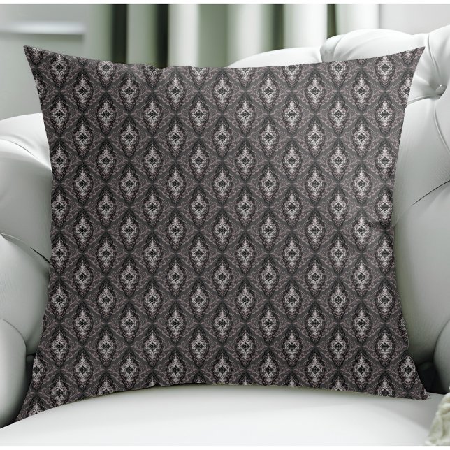 Modern Elegant Black And White Damask Pattern  Cushion (Creator Uploaded)