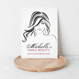 Modern Elegant Black and White Girly Hair Stylist Flyer