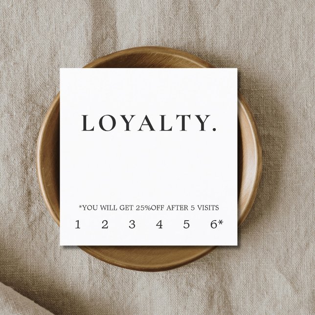 Modern Elegant Black and White Loyalty Card (Creator Uploaded)