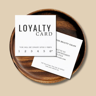 Modern Elegant Black and White Loyalty Card