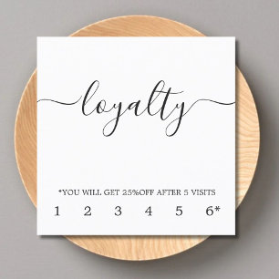 Modern Elegant Black and White Loyalty Card