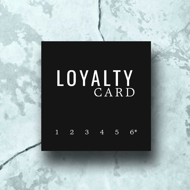 Modern Elegant Black and White Loyalty Card (Creator Uploaded)