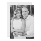 Modern Elegant Black and White Photo Wedding