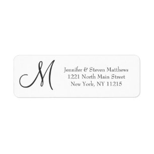 Modern Elegant Black and White Trendy Monogram