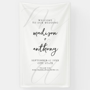 Modern Elegant Black and White Wedding Banner