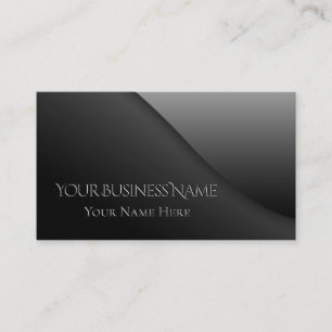 Modern Elegant Black Embossed Corporate Business Card