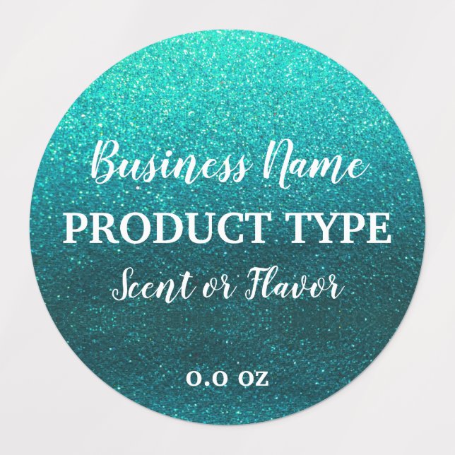 Modern Elegant Black Glitter Food Product Business (Design 1)