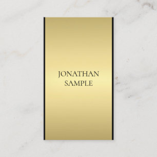 Modern Elegant Black Gold Professional Best Business Card