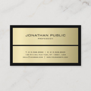 Modern Elegant Black & Gold Template Professional Business Card