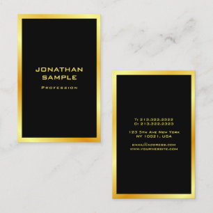 Modern Elegant Black Gold Template Professional Business Card