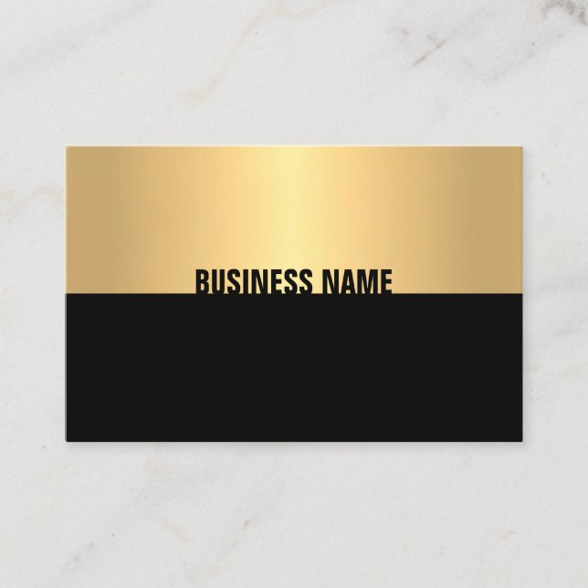 Modern Elegant Black Gold Template Professional Business Card (Front)