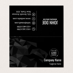 Modern Elegant Black & Grey Business Card