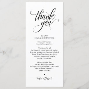 Modern Elegant, Black Place Setting Thank you Card
