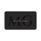 Modern Elegant Black Professional Monogram