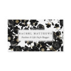 Modern Elegant Black White and Gold Floral Pattern