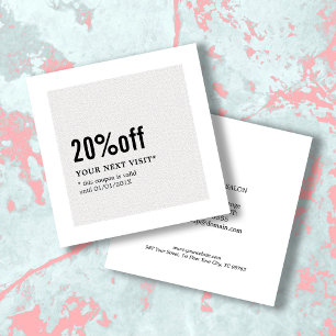 Modern Elegant Black White Beauty Coupon