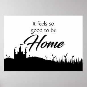 Modern Elegant Black & White Home Sign Decor