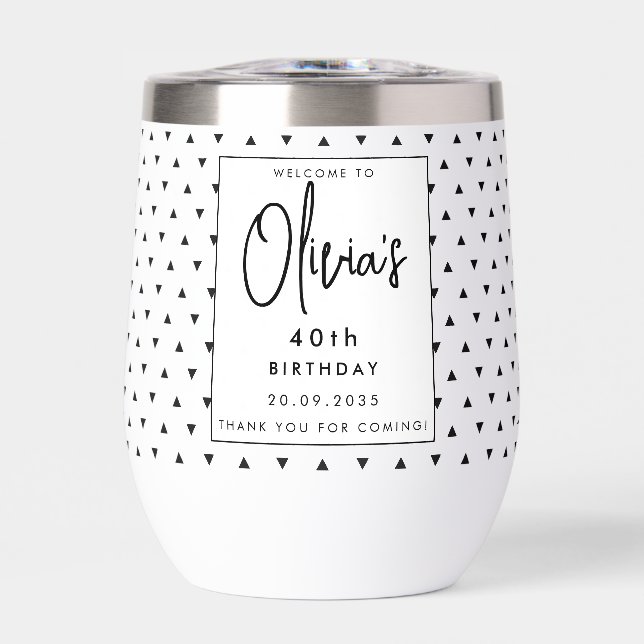 Modern Elegant Black & White Personal Name Script (Front)