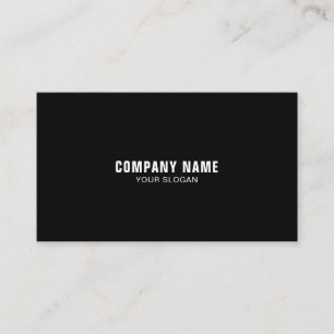 Modern Elegant Black White Simple Company Business Card