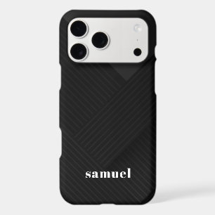 Modern Elegant Black & White Simple Monogrammed