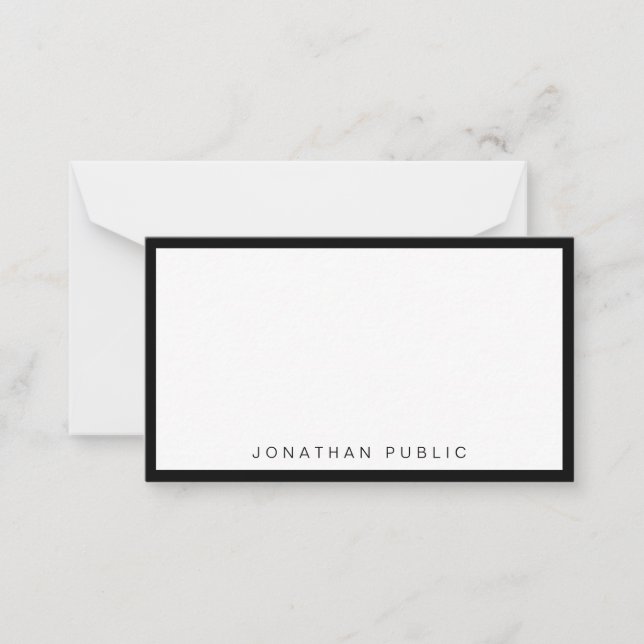 Modern Elegant Black White Simple Template (Front)