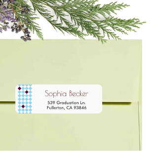 Modern Elegant Blue Graduation Cap Pattern