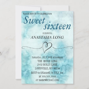 Modern, Elegant Blue Marble Save The Date