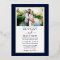 Modern Elegant Blue Photo Wedding Gold
