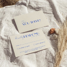 Modern Elegant Blue Retro French Whimsical Wedding