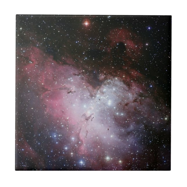 Modern Elegant Blue Space Landscape Tile (Front)