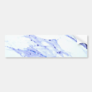 Modern Elegant Blue, White Marble granite pattern  Bumper Sticker