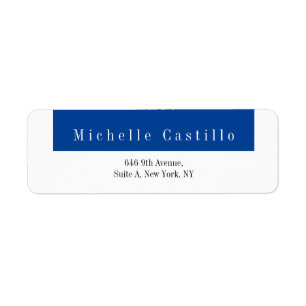 Modern Elegant Blue White Minimalist Plain