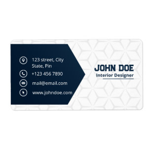 Modern Elegant Blue & White Professional