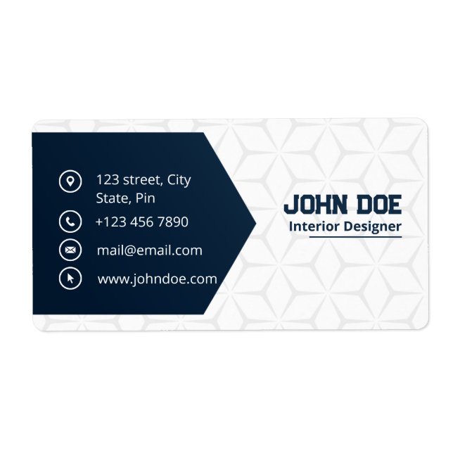 Modern Elegant Blue & White Professional (Front)