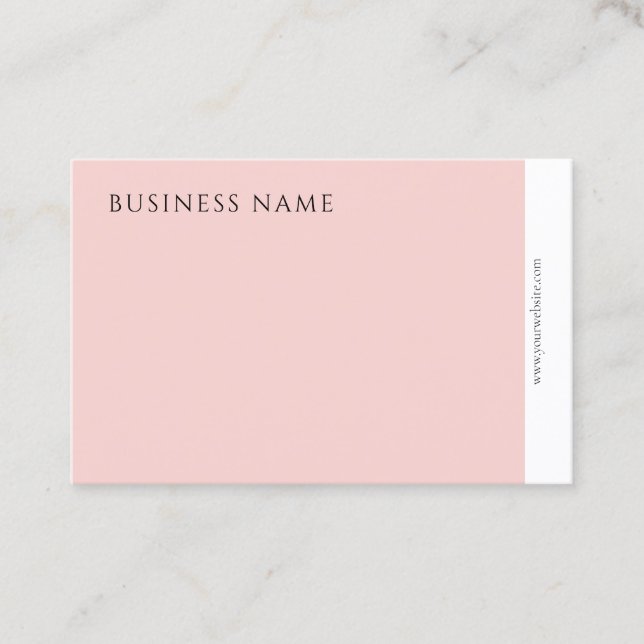 Modern Elegant Blush Pink Minimalist Template Business Card (Front)