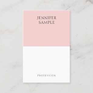 Modern Elegant Blush Pink Simple Professional Business Card