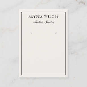 Modern Elegant Boho jewellery Earrings Display Car Business Card