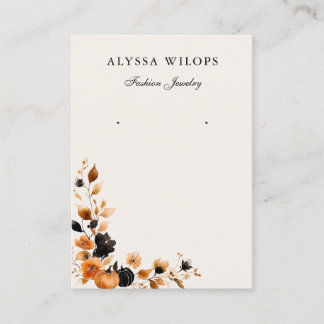 Modern Elegant Boho jewellery Earrings Display Car Business Card