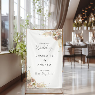 Modern, elegant boho wedding  banner