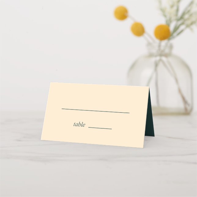 Modern Elegant Boho Wedding Typography Seat  Place Card (Front)