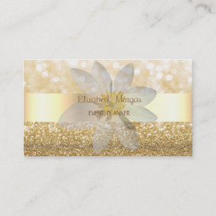 Modern Elegant ,Bokeh,White Daisy Business Card